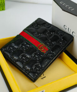 Gucci Leather Men's Wallet Black GG-936