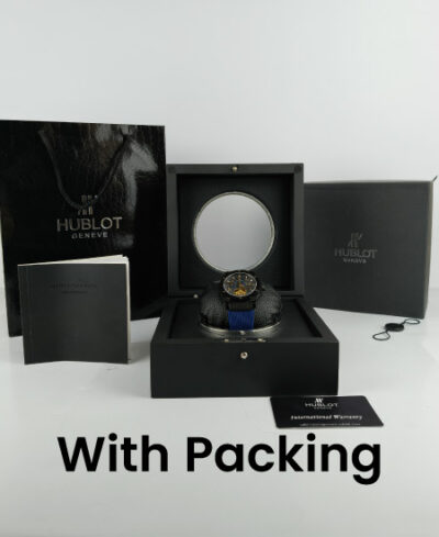 Hublot Watch Black Fusion Skeleton Blue Strap - Image 2
