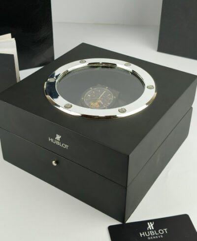 Hublot Watch Black Fusion Skeleton Blue Strap - Image 6