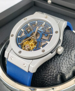 Hublot Watch Matte Fusion Skeleton Blue Strap