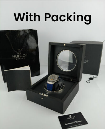 Hublot Watch Matte Fusion Skeleton Blue Strap - Image 2