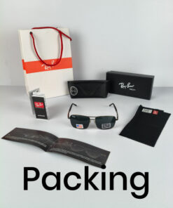 Alternative view of Ray Ban Sunglasses Gun-Metal Square