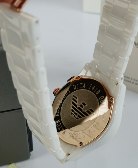 Armani Ceramic White Roman Watch - Image 4