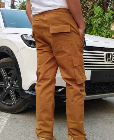 Zara Brown Cargo Trousers - Image 4