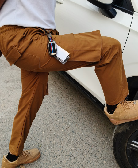 Zara Brown Cargo Trousers - Image 6