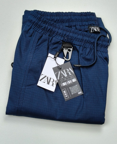Zara Self Blue Cargo Trousers - Image 2
