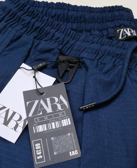Zara Self Blue Cargo Trousers - Image 5