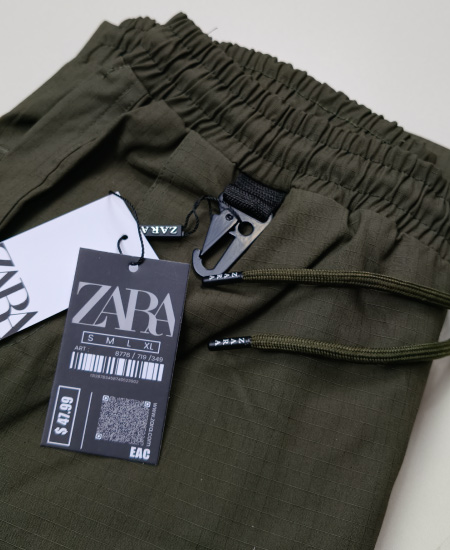 Zara Self Green Cargo Trousers - Image 2