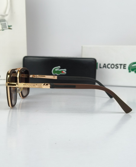 Lacoste Sunglasses Golden Brown Square - Image 5