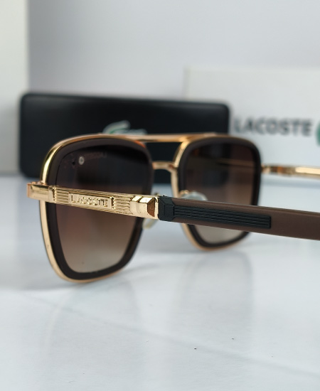Lacoste Sunglasses Golden Brown Square - Image 4