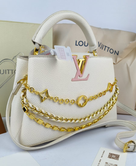 1.1 LV Capucines BB M12279 White Handbag