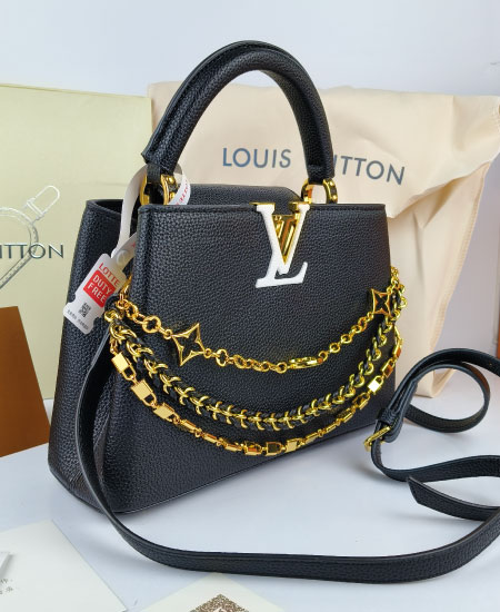 1.1 LV Capucines BB M12345 Black Handbag