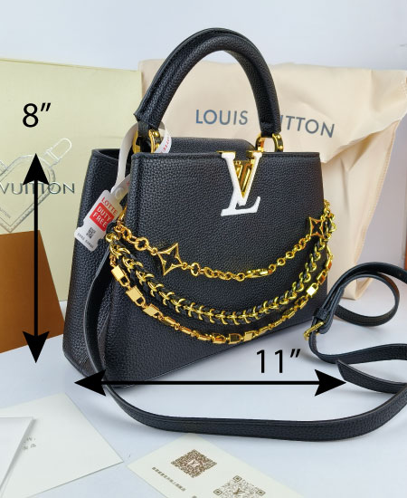1.1 LV Capucines BB M12345 Black Handbag - Image 4