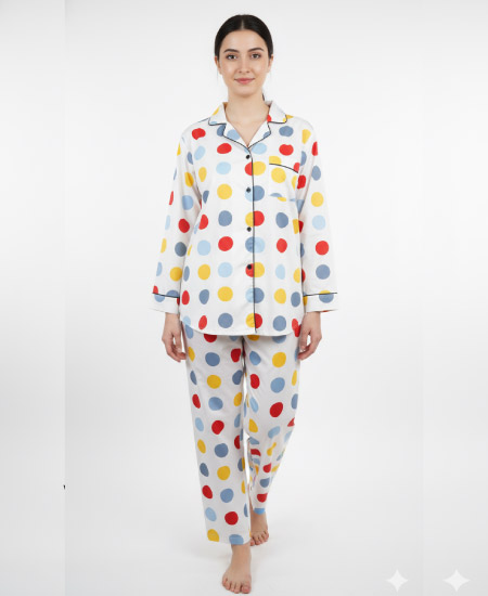 1.5 Zara Ladies Night Suit Polka Dots - Image 3