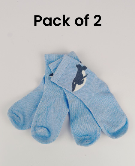 Z Kid's Cotton Winter Socks Pack of 2 (6M-1Year) D1