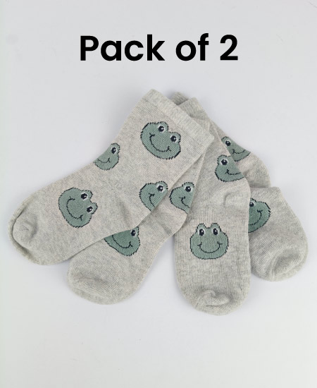 Z Kid's Cotton Winter Socks Pack of 2 (1-2Year) D15