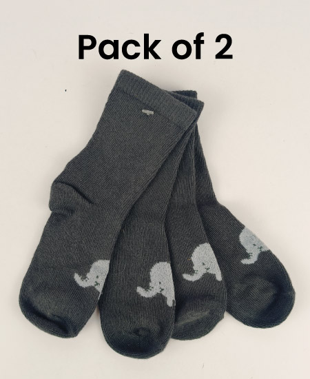 Z Kid's Cotton Winter Socks Pack of 2 (1-2Year) D19
