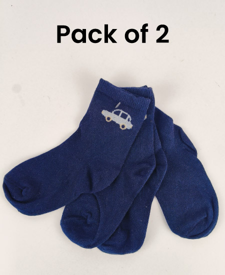 Z Kid's Cotton Winter Socks Pack of 2 (1Y-2Year) D4