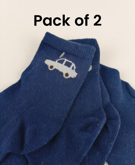 Z Kid's Cotton Winter Socks Pack of 2 (1Y-2Year) D4 - Image 2