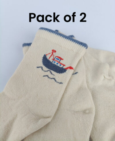 Z Kid's Cotton Winter Socks Pack of 2 (1Y-2Year) D6 - Image 2