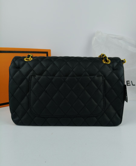 CHANEL Chevron Classic Black Handbag - Image 6