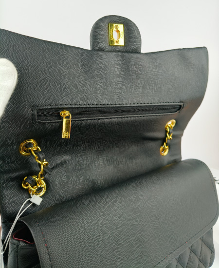 CHANEL Chevron Classic Black Handbag - Image 3