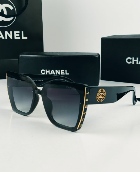 CHANEL Sunglasses Black CHN016