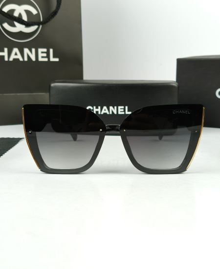 CHANEL Sunglasses Black CHN016 - Image 4