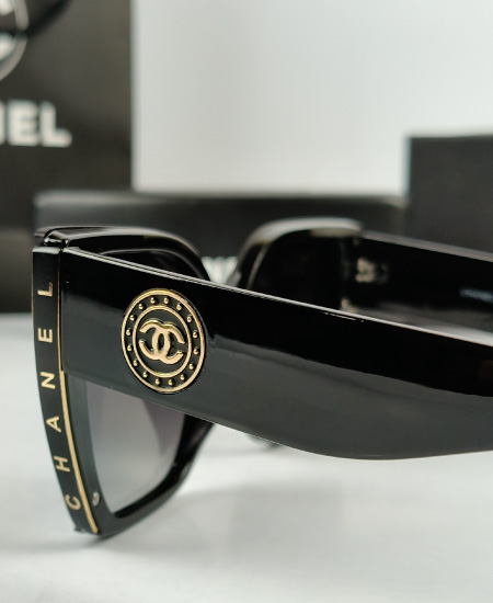 CHANEL Sunglasses Black CHN016 - Image 3