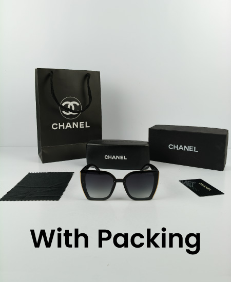 CHANEL Sunglasses Black CHN016 - Image 2