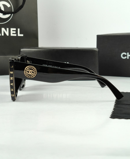 CHANEL Sunglasses Black CHN016 - Image 7