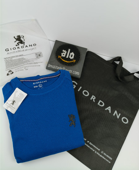 Giordano Royal Blue Sweatshirt 3D Logo