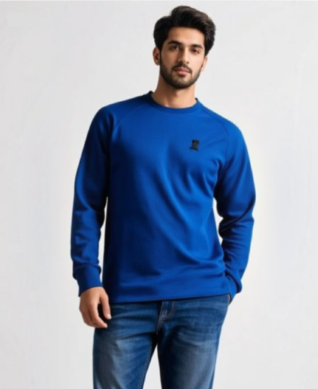 Giordano Royal Blue Sweatshirt 3D Logo - Image 2