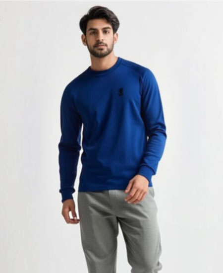 Giordano Royal Blue Sweatshirt 3D Logo - Image 5