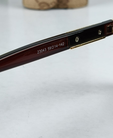 Gucci Sunglasses Golden Brown Sami Round GG22 - Image 7