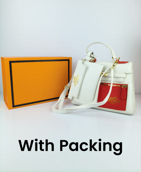 Hermes Handbags White and Red - Image 2