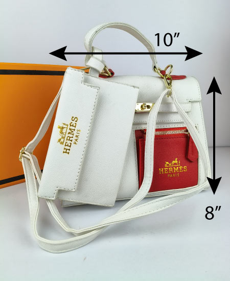Hermes Handbags White and Red - Image 3