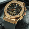 Hublot Watch Black Fusion Skeleton Calander Rose Gold