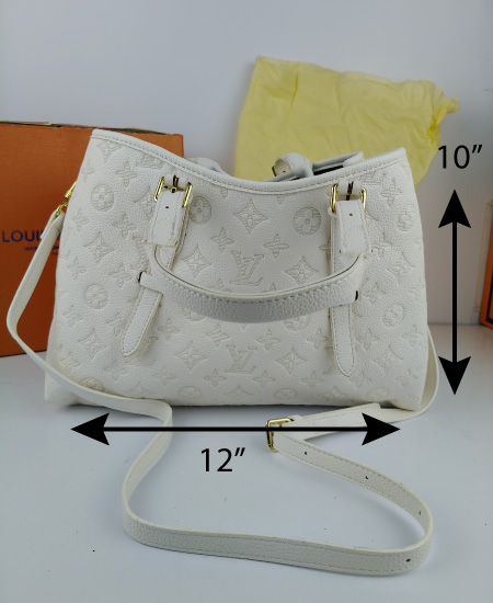 Louis Vuitton White Tote Handbag - Image 3