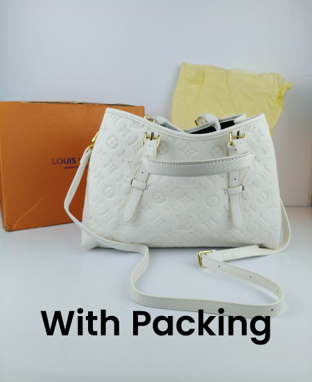 Louis Vuitton White Tote Handbag - Image 2