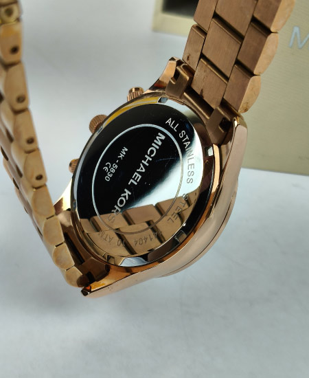 Michael Kors Layton Pave Dial Rose Gold-Tone Watch MK5946 - Image 6