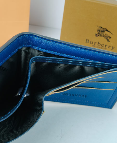 Burberry Blue Men's Wallet - Image 4
