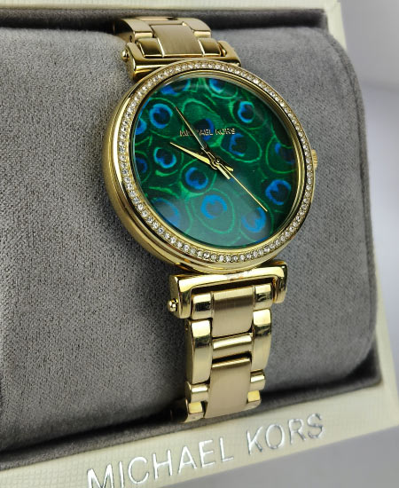 Michael Kors Peacock Motif Dial Watch MK3946 - Image 4