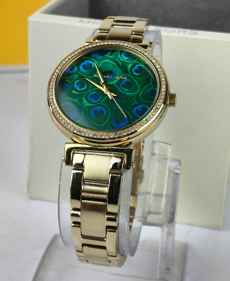 Michael Kors Peacock Motif Dial Watch MK3946 - Image 3
