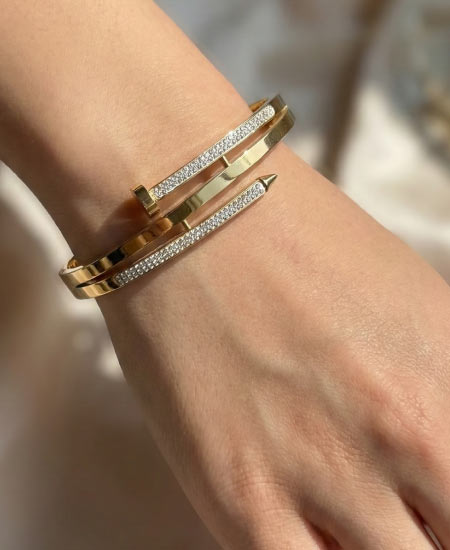 Cartier Crystal Nail Bracelet and Bangles Jewelry
