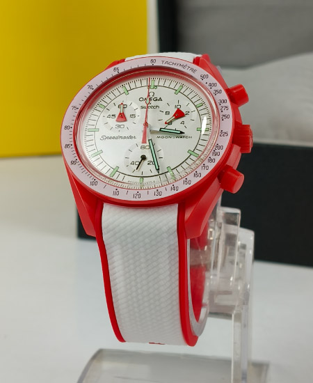 Omega Speed master Ultra-Light MISSION TO MARS Rubber Stap Watch