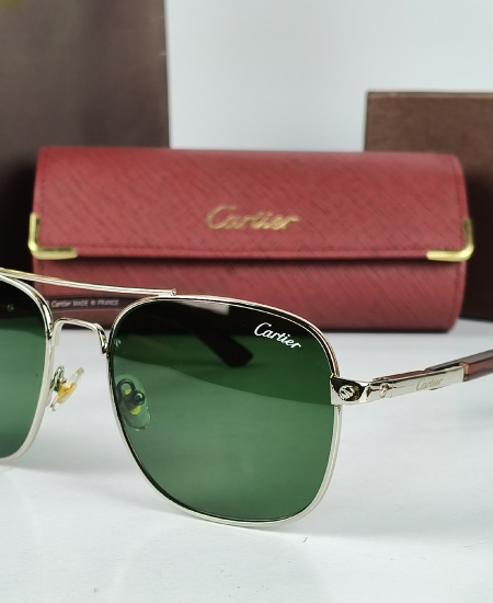 Cartier Luxury Air Force Sunglasses Silver CRT27
