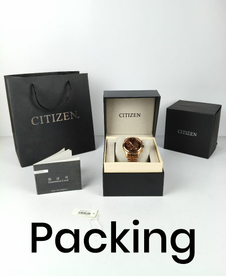 Citizen VIP Jubilee Rose Gold Chocolate Dial Watch - Image 2