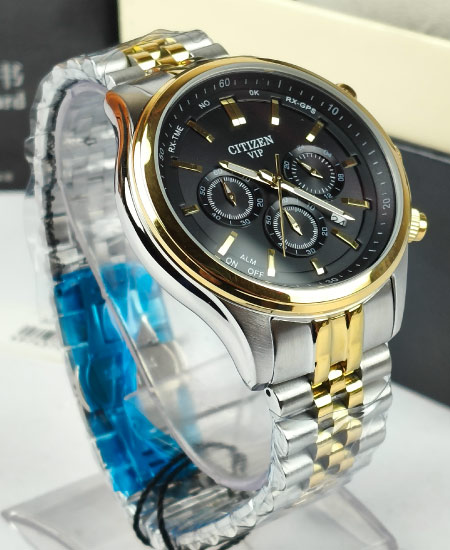 Citizen VIP Jubilee Two Tone Black Dial Watch - Image 4