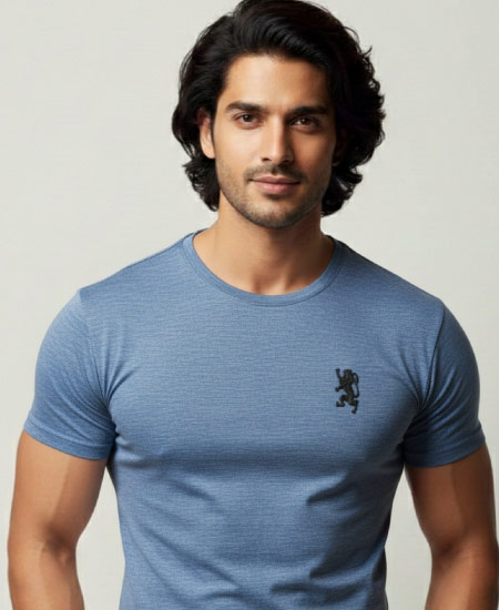 Giordano T-Shirts Blue jacquard